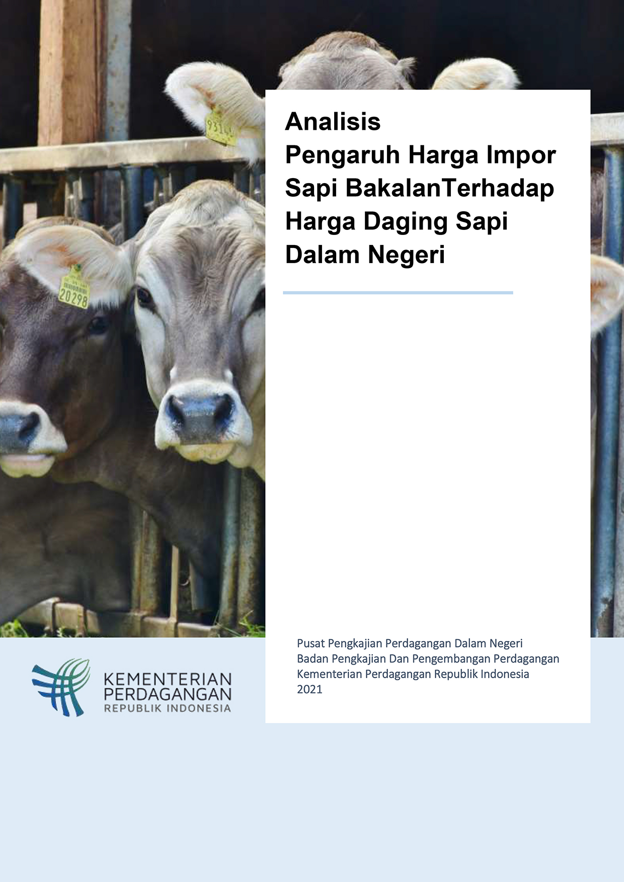 Cover Analisis Pengaruh Harga Impor Sapi Bakalan Terhadap Harga Daging Sapi Dalam Negeri