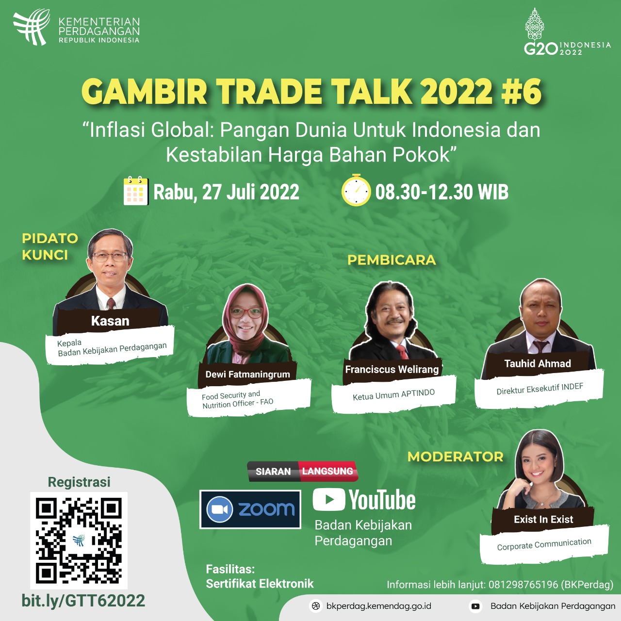 Gambir Trade Talk#6 Inflasi Global: Pangan Dunia untuk Indonesia dan Kestabilan Harga Bahan Pokok