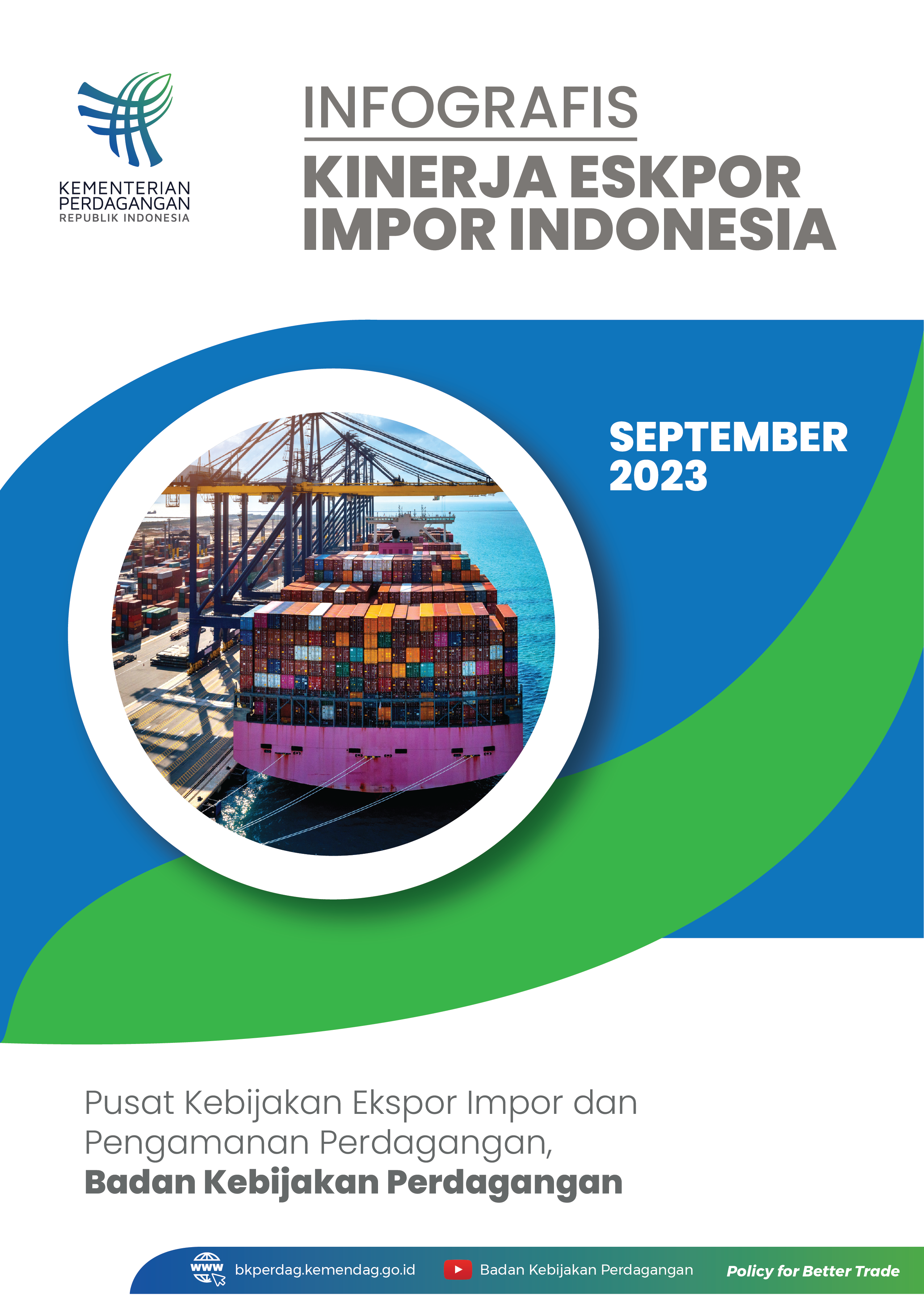 Cover Kinerja Ekspor Impor Indonesia Periode September Tahun 2023
