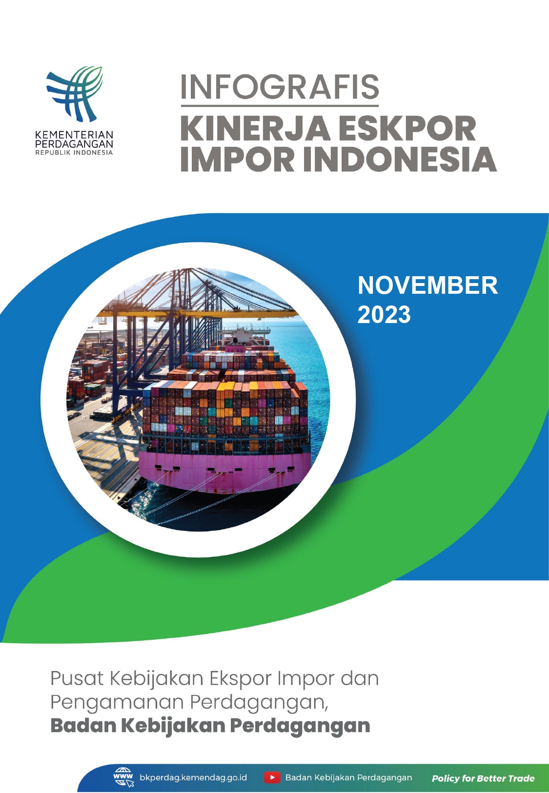 Cover Kinerja Ekspor Impor Indonesia Periode November Tahun 2023